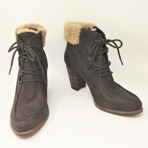 UGG Analise Ankle Boots Leather Sheepskin 10